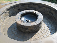 Custom built in firepits & Walls