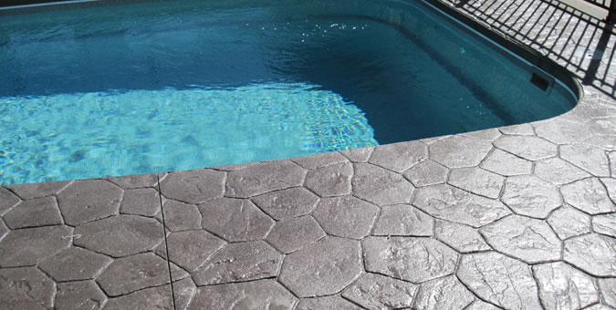 Stamped Concrete Pool Deck