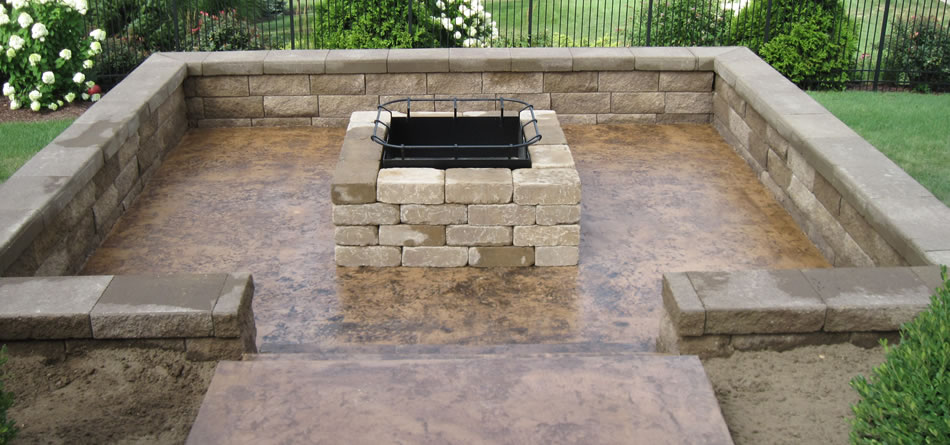 Firepit, Decorative Concrete